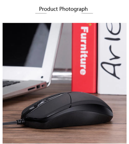 FORKA Silent Click USB Wired Computer Ergonomic Mouse Mute PC Computer Game Mouse Mice for PC Laptop Notebook Office Accessary