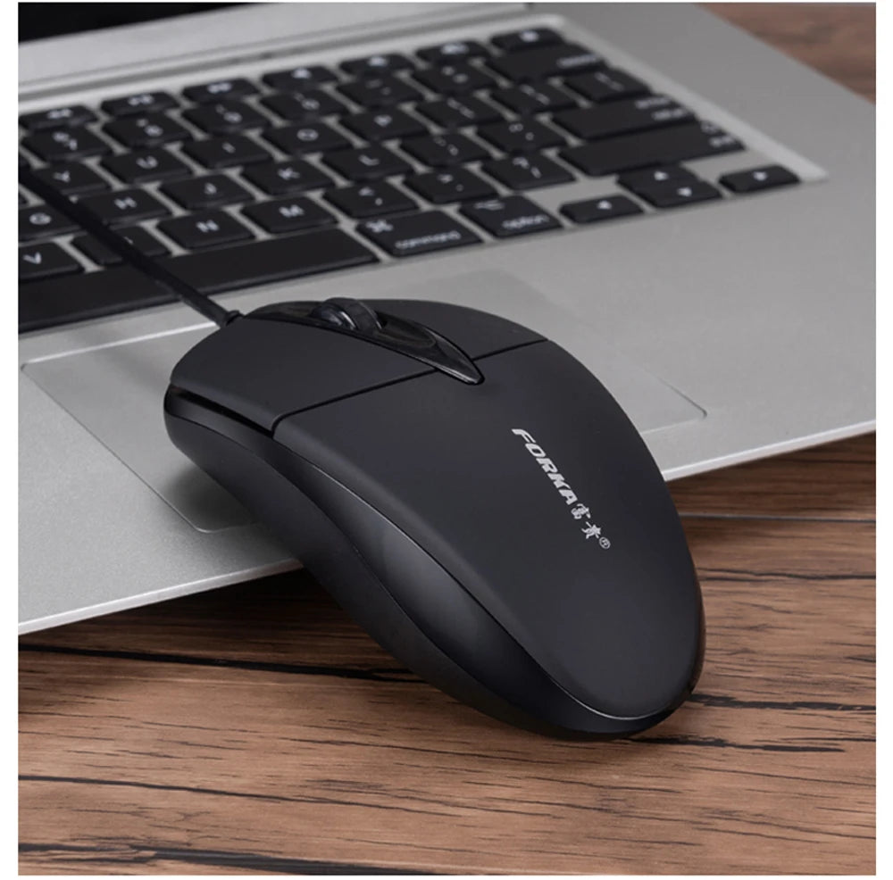 FORKA Silent Click USB Wired Computer Ergonomic Mouse Mute PC Computer Game Mouse Mice for PC Laptop Notebook Office Accessary