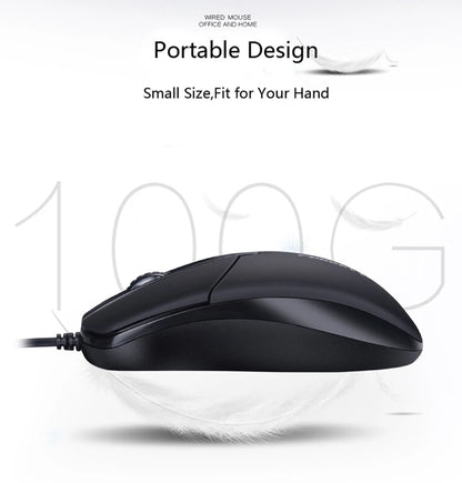 FORKA Silent Click USB Wired Computer Ergonomic Mouse Mute PC Computer Game Mouse Mice for PC Laptop Notebook Office Accessary