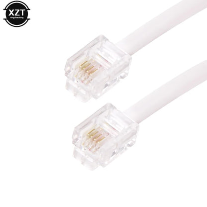 30M/15M/12M/9M/6M/3M RJ11 6P4C Telephone Extension Cable Connector HOT SALE