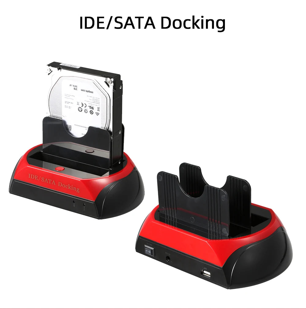 TISHRIC IDE SATA Dual All In 1 Hd/HDD Dock/Docking Station Hard Disk/Drive Hdd 2.5 3.5 Reader Usb EU External Box Enclosure Case