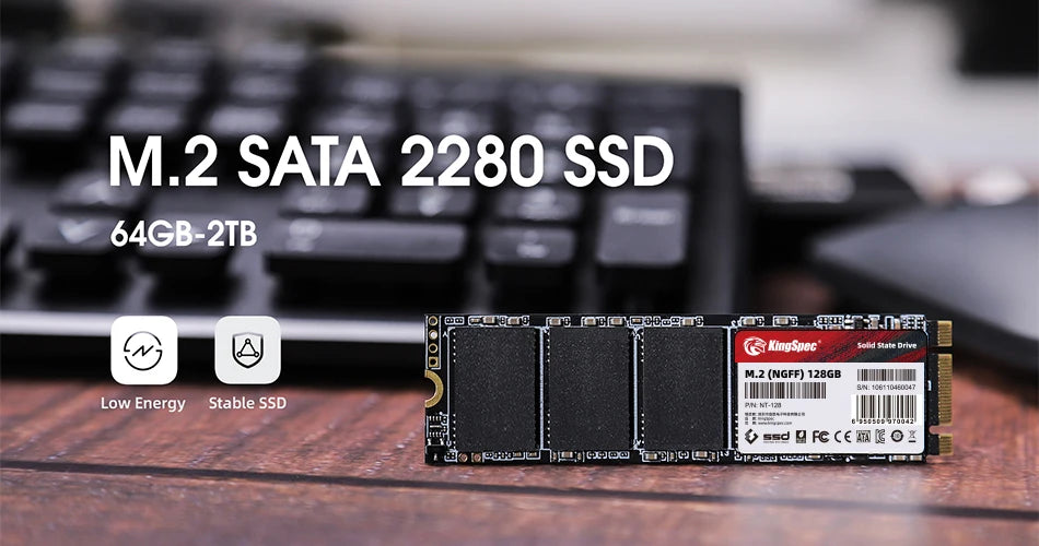 KingSpec M.2 SSD NGFF 128GB 256GB 512gb 1TB 2TB M2 SATA SSD 2280 SATA3 6Gb Internal Solid State Drive Hard Disk for Laptop