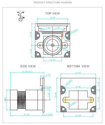 Raspberry Pi 4 Camera 5MP Night Vision 1080P Optional Wide Angle Fisheye IR-CUT Camera FF AF for Raspberry Pi 4B 3B+ 3B Zero