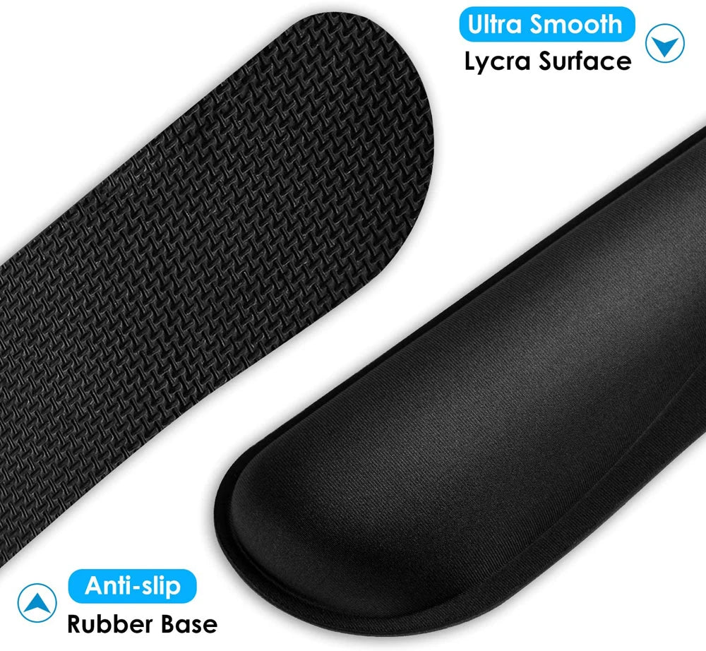 New Wrist Rest Mouse Pad Memory Foam Superfine Fibre Wrist Rest Pad Ergonomic Mousepad for Typist Office Gaming PC Laptop