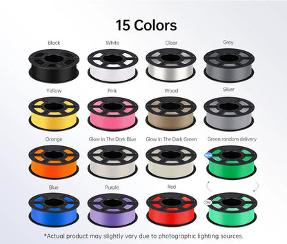 ANYCUBIC 3D Printer Multicolor Filament PLA 1.75mm 1kg/Roll Plastic Rubber Consumables Material For FDM 3D Printer Kobra 2 Pro